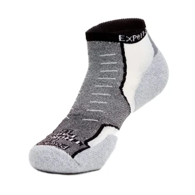 Imagen de Thorlos Experia No Show Calcetines multiactividad, Unisex Adulto, Blanco/Negro/Gris, L