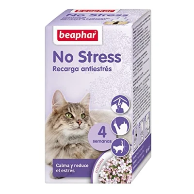 Imagen de Beaphar No Stress Recambio Antiestres Natural Gato 30ml, Recarga, Gatos, Reduce Estrés y Ansiedad, Arañazos, Miedos, Cambios Entorno, Ruidos, Marcaje con Orina, Conflictos, 30ml