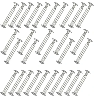 Imagen de RHQFDM 30 piezas Conectores Para muebles Tornillos armarios de unión manguitos Casquillo roscado unir paneles
