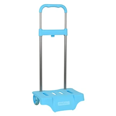 Imagen de safta 641072205 Carro Evolution para Mochilas Escolares Plegable Ligero Resistente, Azul Claro
