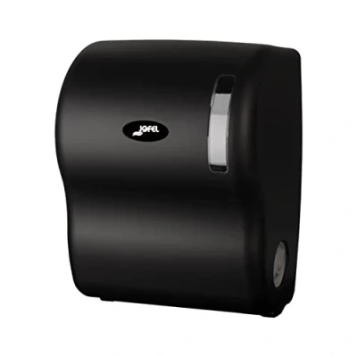 Imagen de Jofel Dispensador de Papel Bobina en Continuo, Diámetro MAX. 210mm, Servicios Pre Cortados 27cm, sin Palanca, Máxima Higiene y Ahorro, Fabricado ABS Negro Mate, AG56600 MT