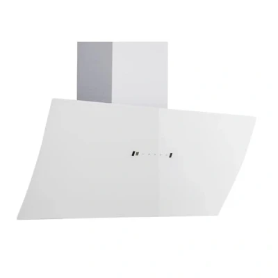 Imagen de Respekta campana extractora cabeza libre / inclinada 90cm carcasa de acero inoxidable, pantalla vidrio en blanco función extracción y recirculación aire CH99090WA A 65 72 dB