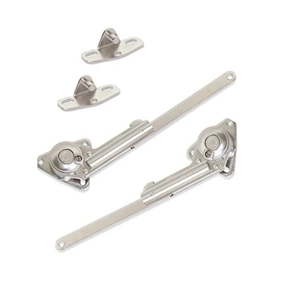 Imagen de Emuca Compás retenida para puerta elevable de mueble con accesorios, pack 2 unidades