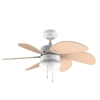Imagen de Cecotec Ventilador de techo EnergySilence 3600 Vision Orange. 50 W, Diámetro 92 cm, Lámpara, 3 Velocidades, 6 Aspas reversibles, Función Verano/Invierno, Interruptor Cadena, Blanco/Naranja