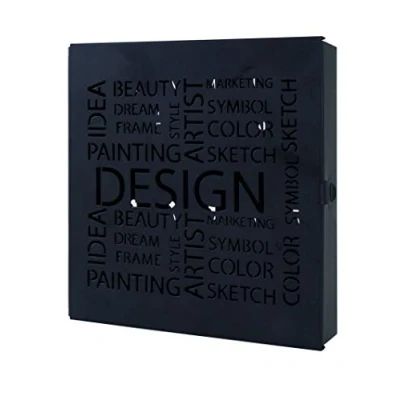 Imagen de HAKU Möbel Caja de Llaves Negro, Metal, Metal Dim.: AN 22 cm x AL 24 P 5 cm, Estilo: Moderno