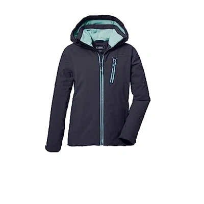 Imagen de killtec niñas Chaqueta funcional con capucha/chaqueta de invierno impermeable KOW 169 GRLS JCKT, black blue, 140, 40926 000
