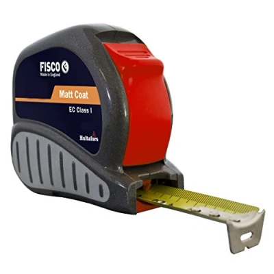 Imagen de Fisco Tri Lok Flexómetro profesional Clase I con caja ABS y empuñadura de goma (10 m x 25 mm)