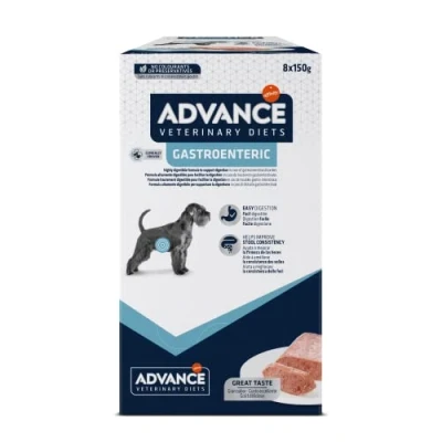 Imagen de Advance Veterinary Diets Gastroenteric Comida Húmeda para Perros: Multipack 8 bolsitas de 150g