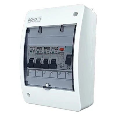 Imagen de RoadEu Disyuntor distribuidor de potencia con interruptor diferencial 40A 2P tipo A/AC y LS 3x B16A, B10A. Caja fusibles 230V