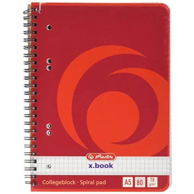 Imagen de Herlitz 297531 Cuaderno (A5, 70 g/m, 80 BI, borde izquierdo)