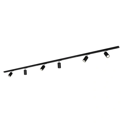 Imagen de Briloner Sistema de riel 230 V, negro, 6 focos, longitud 2,25 m