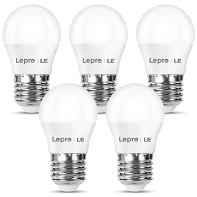 Imagen de Lepro Bombilla LED E27 2.5W equivalente a Halógena de 25W, 250 lúmenes, Lámpara Blanco cálido 2700K, Ángulo haz 180, Bombillas para Pelotas Golf G45, No Regulable, Pack 5