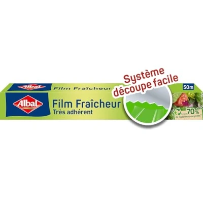 Imagen de Albal Película fresca de 50 m Protege la frescura los alimentos Adhesión 70% recursos reciclados