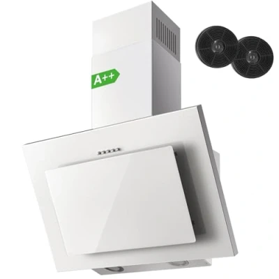 Imagen de Campana Extractora 60 cm, TopStrong Clase A++ Cocina Decorativa cm Blanco con Filtro Carbono, Evacuación al Exterior &amp; Recirculación Interna, Bajo Consumo, 350m3/h, Iluminación LED