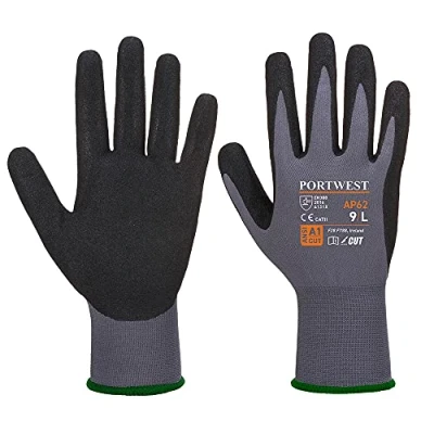 Imagen de Portwest Guante Dermiflex Aqua, Tamaño: M, Color: Gris/Negro, AP62G8RM