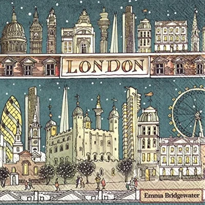 Imagen de Servilleta&quot;Londres por la noche&quot; 20 unidades multicolor