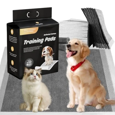 Imagen de Nanipets® Empapadores Perros De carbón Activado, Almohadillas Entrenamiento SÚPer Absorbentes Y a Prueba Fugas, 60*60cm Alfombrillas HigiÉNica para Mascotas Gruesas Extra Grandes, 30 Unidades