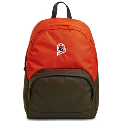 Imagen de Invicta Mochila, ORIK COLORBLOCK Mochila ecológica, Casual, Unisex, Perfecta para oficina, viajes, tiempo libre y colegio, Funda portátil, Diseño italiano, anaranjado/verde