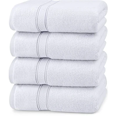 Imagen de Utopia Towels Conjunto de Toallas baño (Paquete 4, 69 x 137 cm) algodón 100% Ring Spun (Blanco)