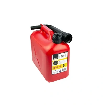 Imagen de Bidón de Gasolina Modelo B5ECO Fabricado en Polietileno Capacidad 5 Litros Resistente Frente a los Aditivos Combustibles Con Manguera Certificado UN Bikain