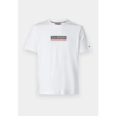Imagen de Tommy Hilfiger Camiseta de Manga Corta Hombre Box algodón, Blanco (White), XL