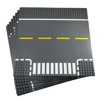 Imagen de Apostrophe Games Bloques de Construcción Placas Base Clásica Compatibles con Todas Las Principales Marcas (Paquete 8 (Carreteras))