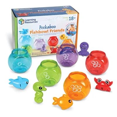 Imagen de Learning Resources Los Amigos de la pecera Peekaboo, 10 Piezas, +18 Meses, Juguetes didácticos, para bebés, educativos, Peces Juguete, Animales Juguete