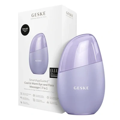 Imagen de GESKE SmartAppGuided™ Cool &amp; Warm Eye Face Massager 7 in 1 Masajeador Cara y cuello Enfriamiento calentamiento sin batería Reafirma relaja la piel Diseño específico área ojo nariz