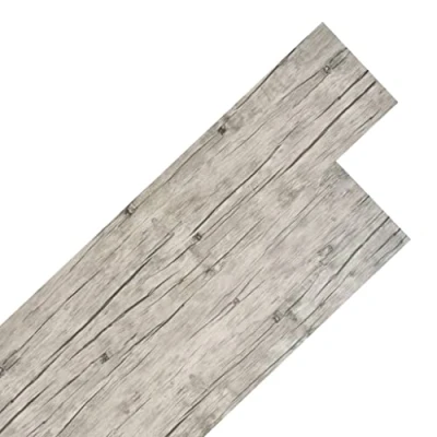 Imagen de vidaXL 18x Lámina Suelo no Autoadhesivos Baldosa Azulejo Cocina Salón Antiestático Impermeable Antideslizante 5,26 m² 2mm PVC Gris Claro