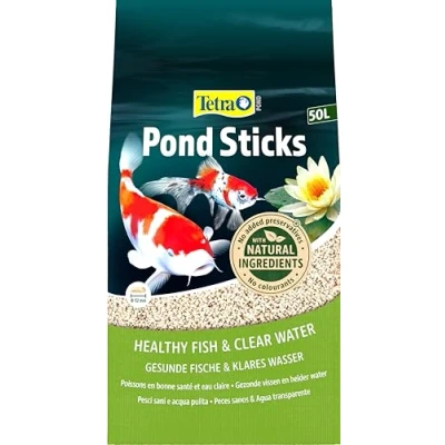Imagen de Tetra Pond Sticks, Alimento para peces de estanque, sanos y agua clara en el estanque del jardín, bolsa 50 L