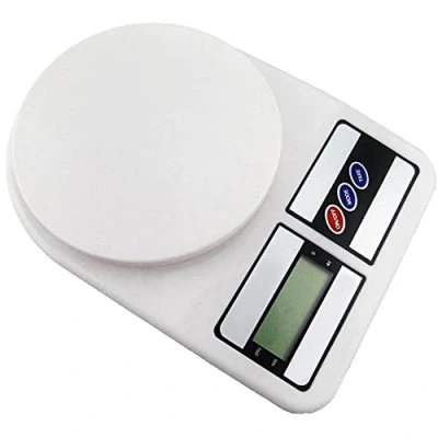 Imagen de LeoFla Báscula digital de cocina electrónica LCD botón Tara Casa Pesa 1 g a 7 kg, variable, mediana