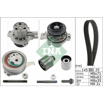 Imagen de INA 530 0650 31 bomba de agua + Kit Distribucion con conectable VOLKSWAGEN: Crafter Furgón, Transporter 6 Bus