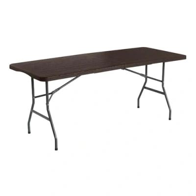 Imagen de THINIA HOME Mesa Plegable Rectangular Efecto Madera 180x74x74cm