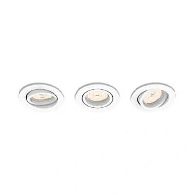 Imagen de Philips MyLiving Donegal GU10, Focos Empotrables, Orientables, Iluminación Interior, color blanco, 3 piezas