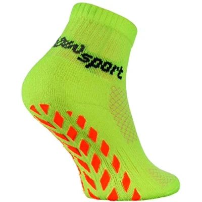 Imagen de Rainbow Socks Niñas Niños Calcetines Antideslizantes de Deporte 1 Par Verde Talla 24 29