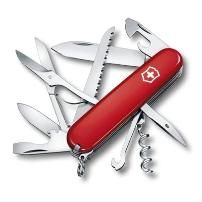 Imagen de Victorinox, Huntsman, Navaja Multiuso Suiza, Cuchillo bolsillo, Regalo, 15 Funciones, Hoja grande, Sacacorchos
