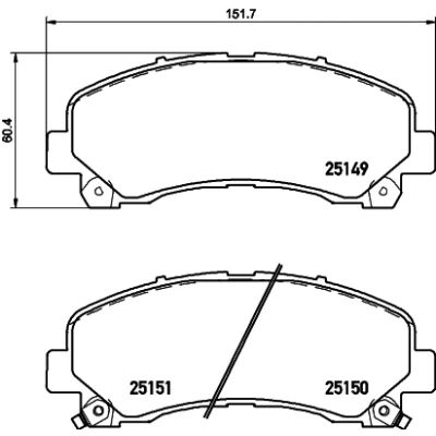 Imagen de HELLA 8DB 355 020 171 Juego de pastillas freno con avisador acústico desgaste accesorios ISUZU: D Max 1 Pickup, II Pick up,