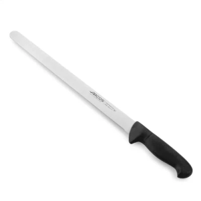 Imagen de Arcos Serie 2900 Cuchillo Fiambre Flexible Hoja de Acero Inoxidable NITRUM 350 mm Mango inyectado en Polipropileno Color negro