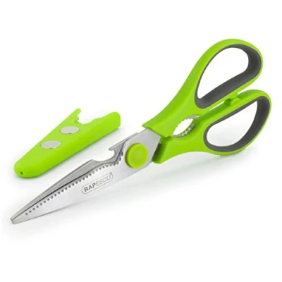 Imagen de Rapesco 1598 Tijeras de Cocina Multiusos, Verde/Gris