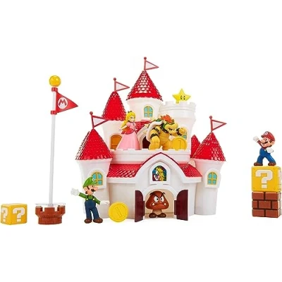 Imagen de Nintendo Super Mario Deluxe Feature Spielset mit 5 Vinyl Figuren 6,5 cm