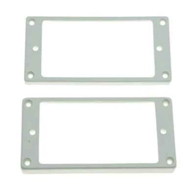 Imagen de kaish Juego de 2 blanco Humbucker Pickup anillo soporte base inferior marco para Epiphone LP Guitarra