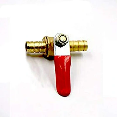 Imagen de SUPERTOOL Conector de grifo, válvula bola latón 12 mm, cierre púas, manguera para aire, gas, agua, combustible (5 unidades)
