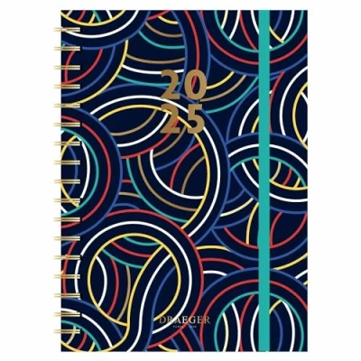 Imagen de DRAEGER PARIS September 2024 to August 2025 weekly diary 13x18 cm 1 week on 2 pages Hard cover ‘Geometric’ theme FSC® certified paper Vegetable based inks