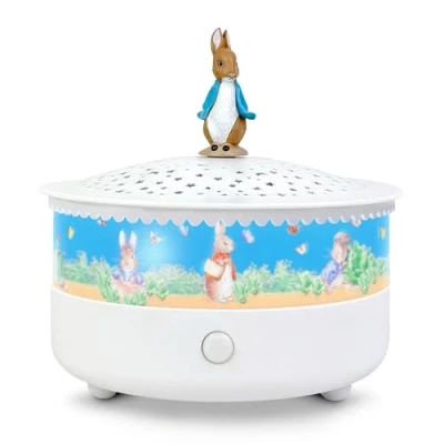 Imagen de Trousselier Peter Rabbit Lámpara nocturna musical y luminosa para bebé, diseño de estrella recargable USB, 4 música, 14 cm