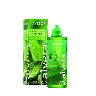 Imagen de Líquido de lentillas Avizor Alvera 1 x 350 ml con estuche. Solución para limpieza y desinfección todo tipo lentes contacto blandas