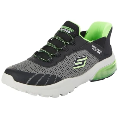 Imagen de Skechers Boys, Ponerse, Charcoal Textile/Black Synthetic/Trim, 43 EU