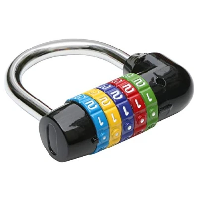 Imagen de TRIXES Candado con combinación de 5 números, para salas escape, Negro, multicolor