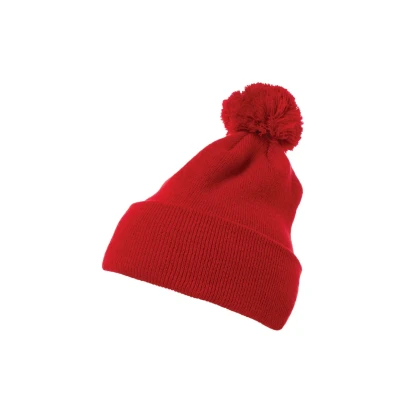 Imagen de Flexfit Cuffed POM Gorro, Talla: One Size, Red