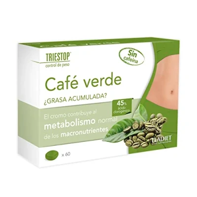 Imagen de Triestop con Café Verde Ayuda a Acelerar el Metabolismo Contribuye Regular los Niveles Normales de Glucosa en sangre 60 Comprimidos Eladiet