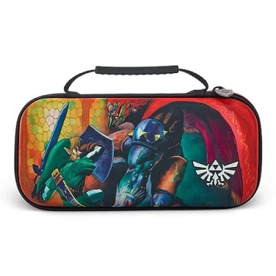 Imagen de PowerA Funda Protectora Nintendo Switch, Switch Lite y Modelo OLED, rígida con asa de Transporte Almacenamiento para 9 Tarjetas Juego, Oficial: Link vs Ganondorf